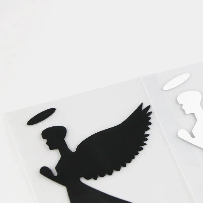 Praying angel car body sticker scratch cover decal Kh14041 9.3x14.8 cm black or reflective silver white