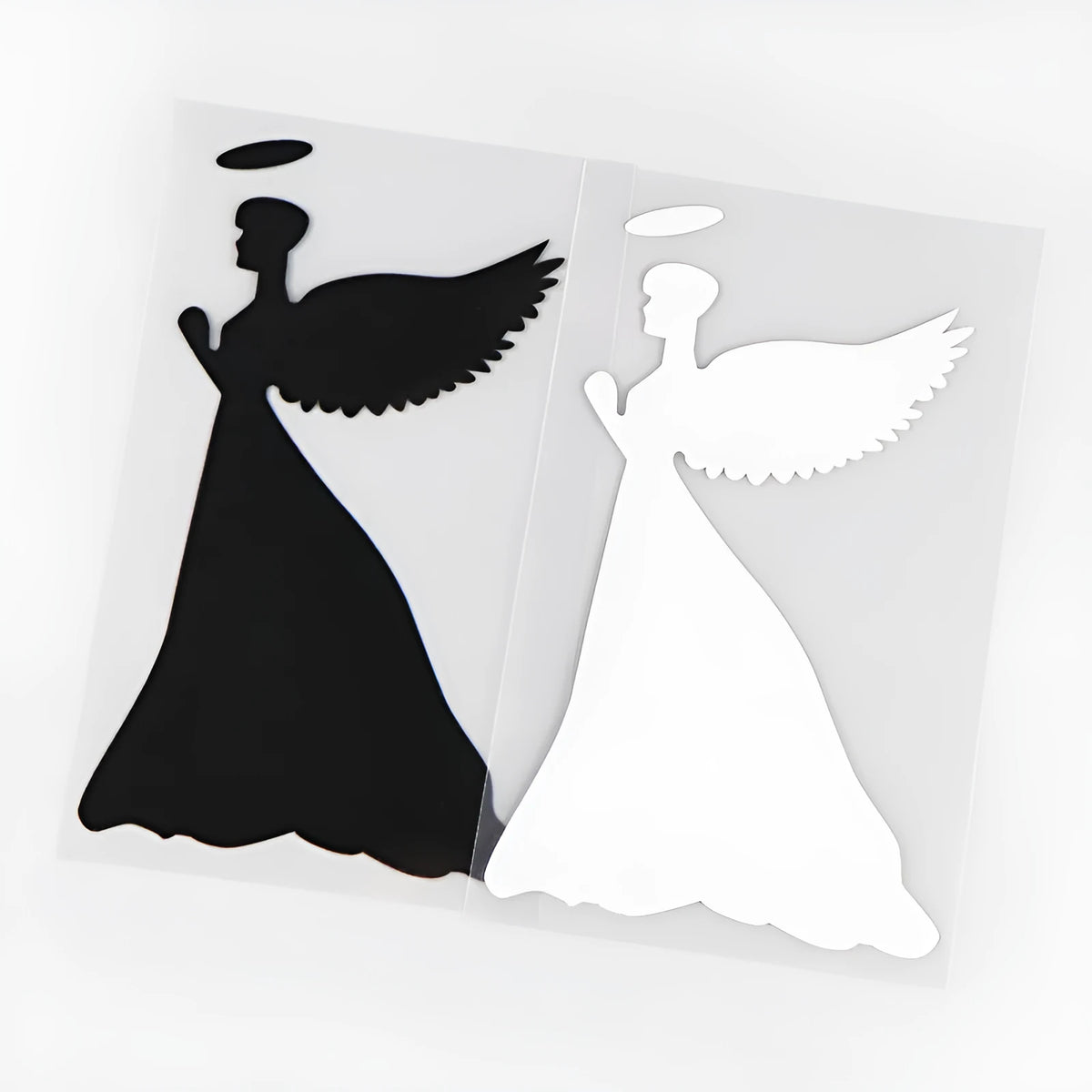 Praying angel car body sticker scratch cover decal Kh14041 9.3x14.8 cm black or reflective silver white