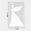 Praying angel car body sticker scratch cover decal Kh14041 9.3x14.8 cm black or reflective silver white