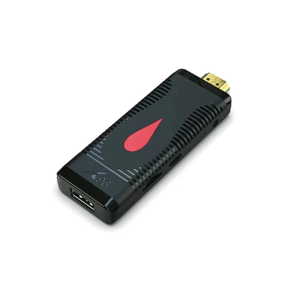 Android TV stick set-top box dongle with remote control and cables