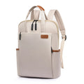 15.6-inch canvas computer backpack in black with waterproof finish and multiple internal compartments