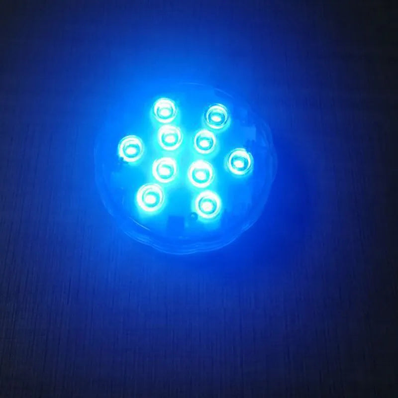 Round waterproof diving light with remote control for swimming pools and garden decoration