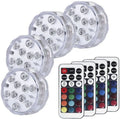 Round waterproof diving light with remote control for swimming pools and garden decoration