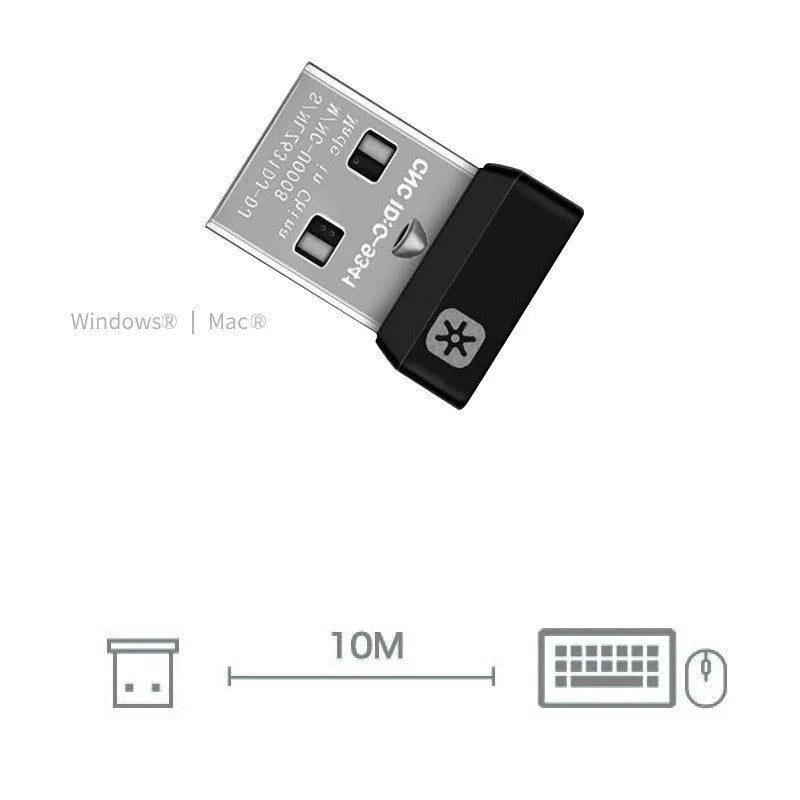 USB Youlian wireless mouse keyboard receiver in black, boxed and brand new
