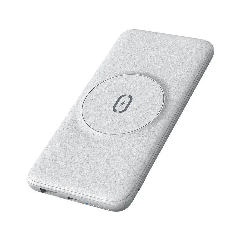 Maiduo Magsafe magnetic wireless power bank in mint green colour showing dimensions