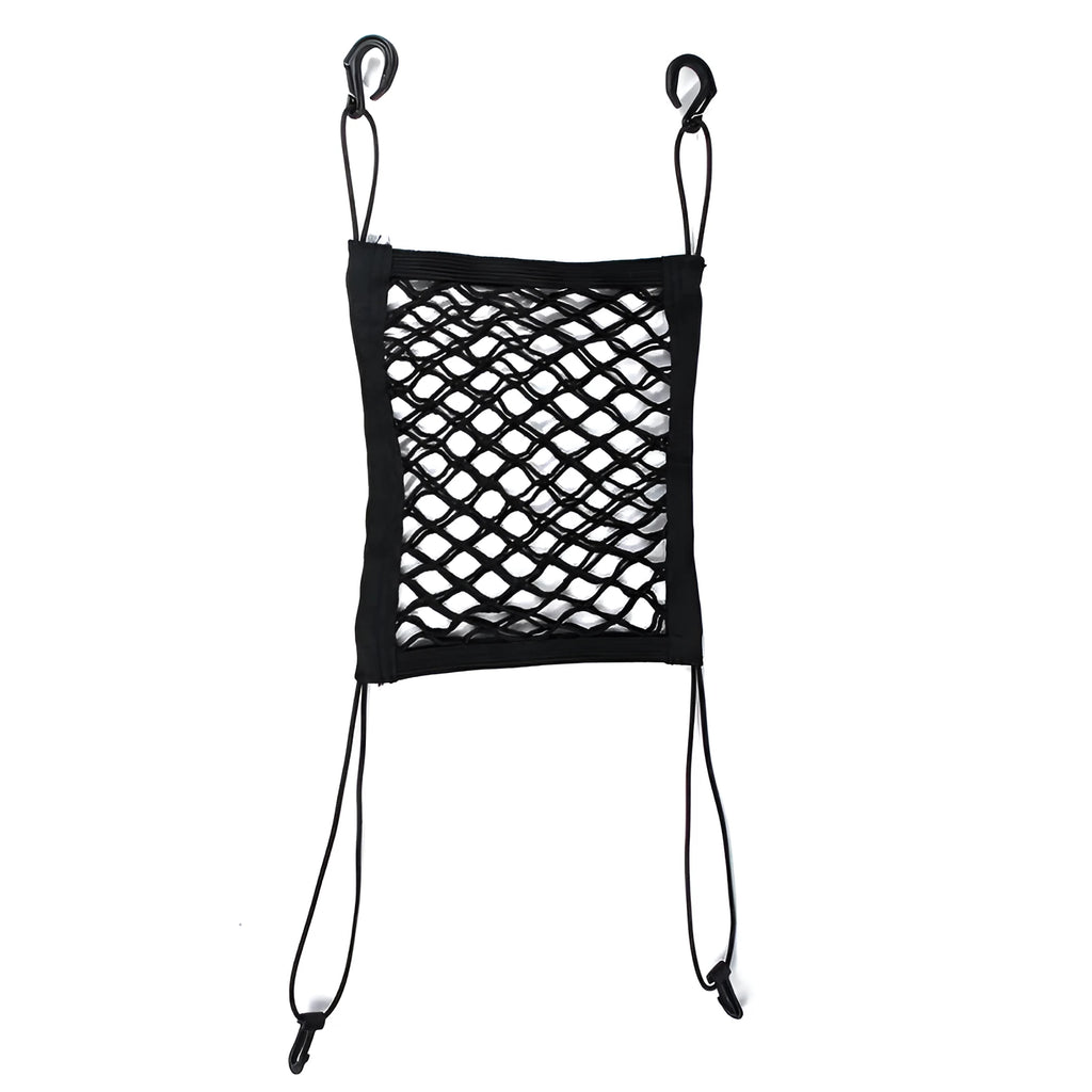 Black Oxford cloth car pet isolation net, 96g, packaged size 20 x 20 x 3cm, for back seat use