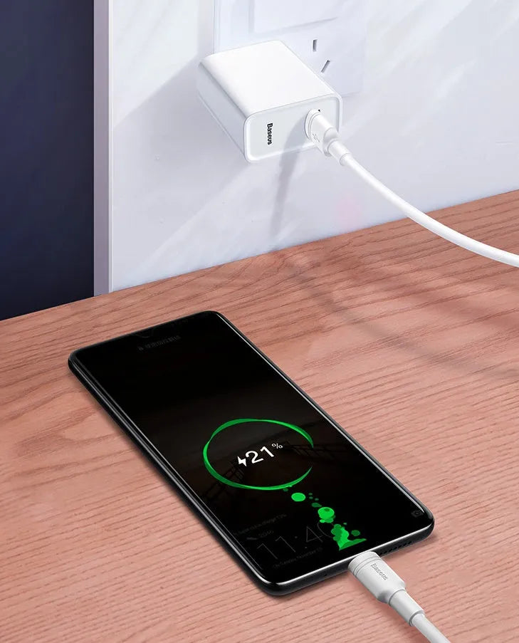 Baseus black Micro USB fast charging cable for Android phones
