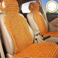 Wooden bead square cushion 45cm x 45cm in rice, coffee, or red for car and home seating