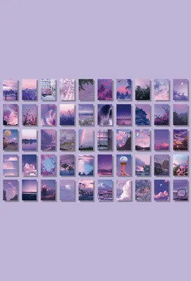 Japanese paper hand account stickers in assorted colours showing 4x6cm size and multiple patterns