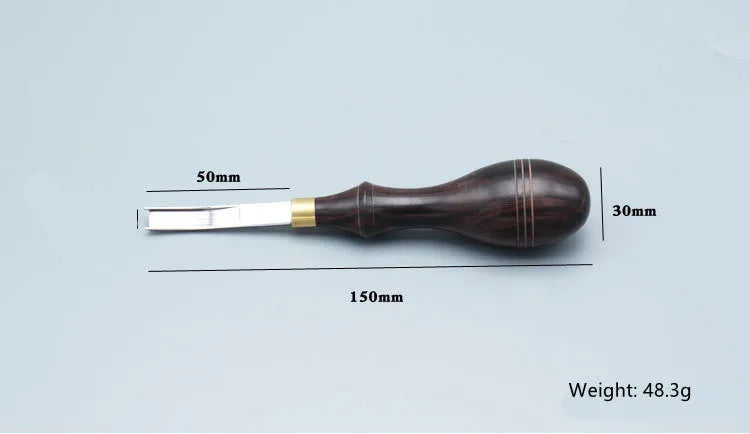 Sectional cutting wide shovel edge thinning knife drum shovel with leather handle