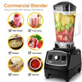 2200W black and red high-speed personal blender with 2-litre jug on a kitchen counter.
