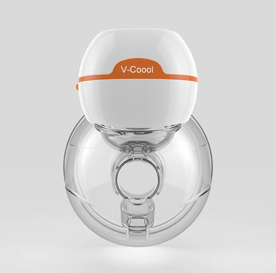 V.Coool white 180ml wearable electric breast pump made of silicone with LCD silicon horn