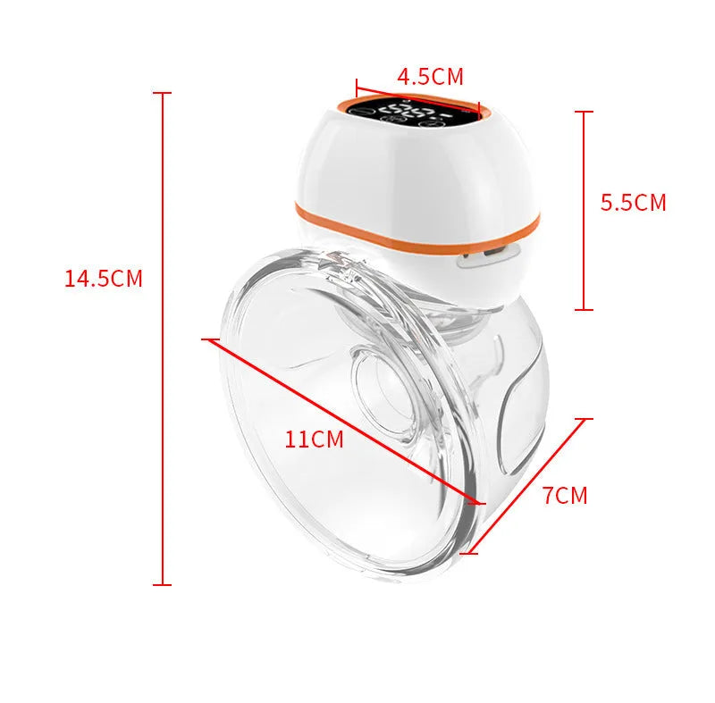 V.Coool white 180ml wearable electric breast pump made of silicone with LCD silicon horn
