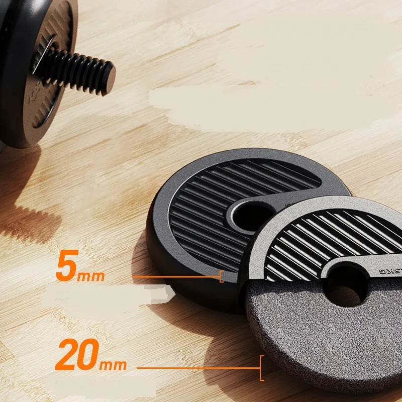10kg adjustable detachable dumbbell set with PE plates, two dumbbell bars, barbell connector, and kettlebell handle
