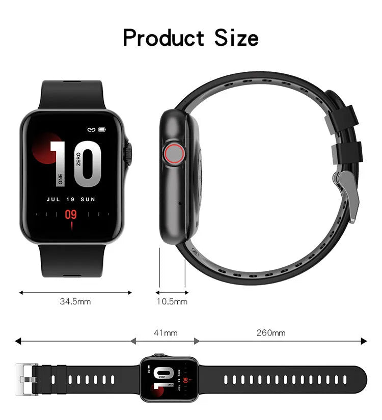 D06 colour screen Bluetooth smartwatch with liquid silicone strap on wrist showing split-screen display