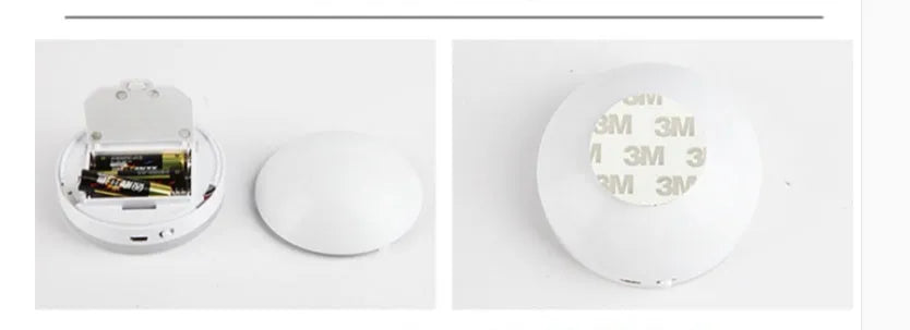 Wireless body sensing LED night light with motion detection for hallway and cabinet use