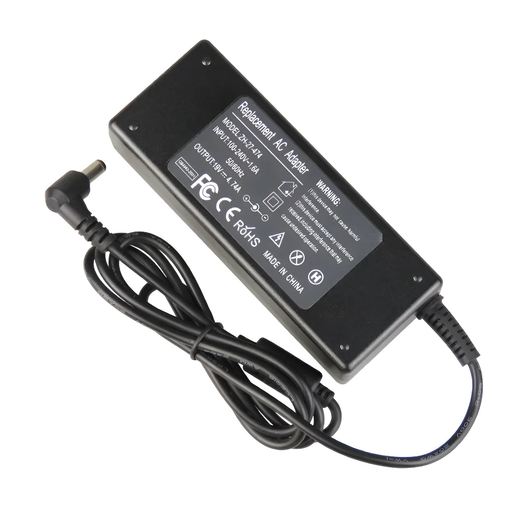 90W universal notebook power adapter with 20 DC heads, black, 19V 4.74A, 127x50x30mm