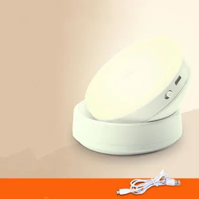 Wireless body sensing LED night light with motion detection for hallway and cabinet use