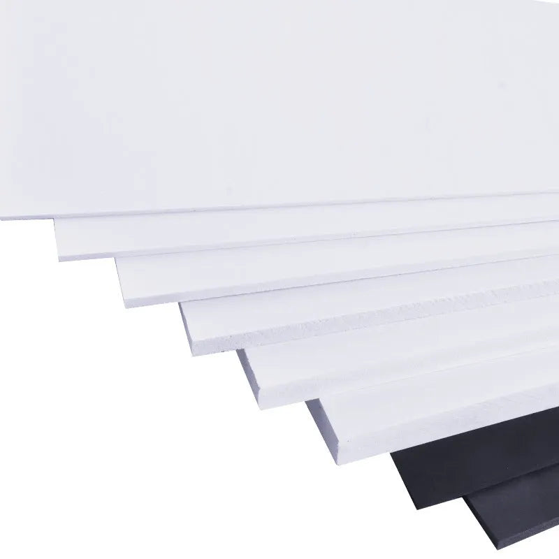 Hard foam board in black or white, sizes 20x30cm to 122x122cm, thickness 1-18mm for DIY and model making
