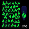 Halloween luminous adhesive nail stickers in mixed colours on paper card packaging