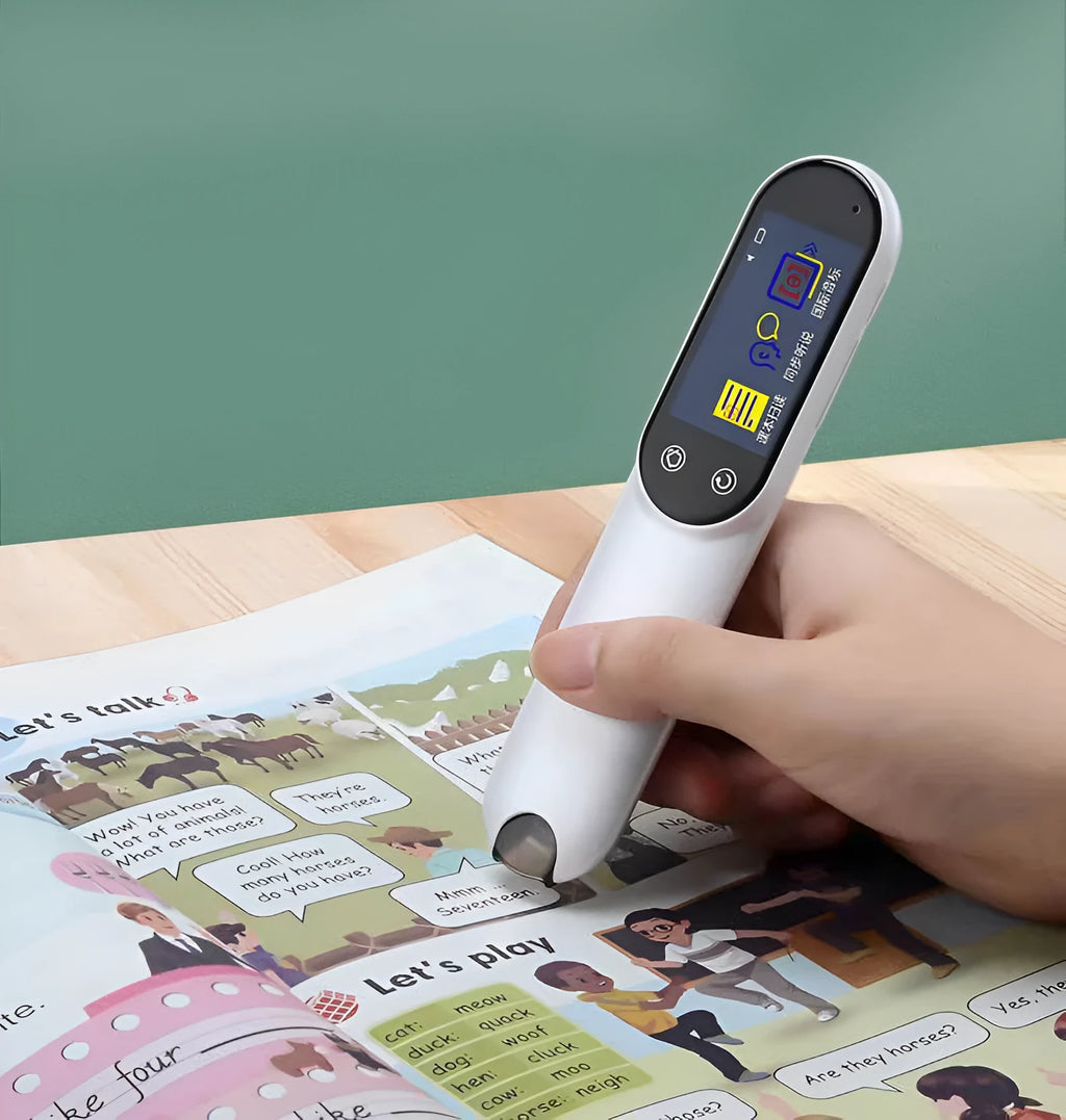 Three-generation WiFi smart scanning pen in pearl white with 16GB storage for textbook translation and scanning