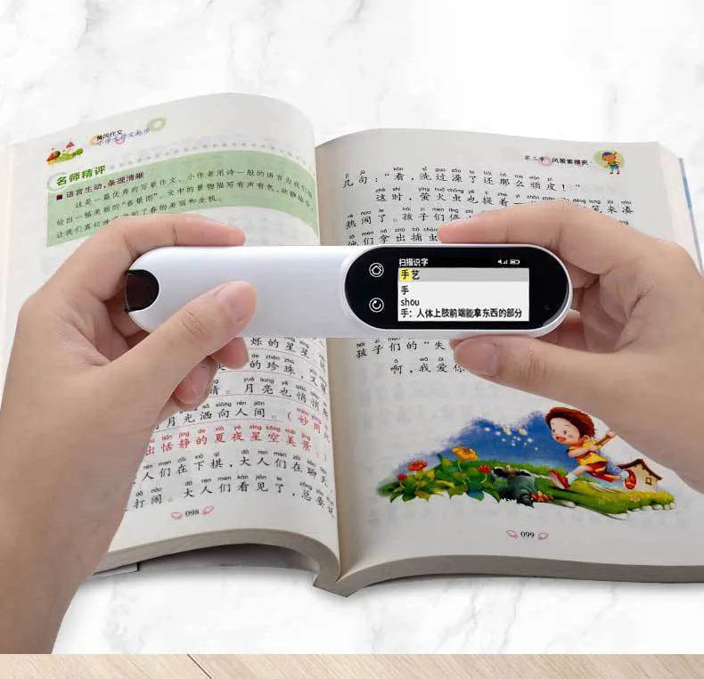 Three-generation WiFi smart scanning pen in pearl white with 16GB storage for textbook translation and scanning