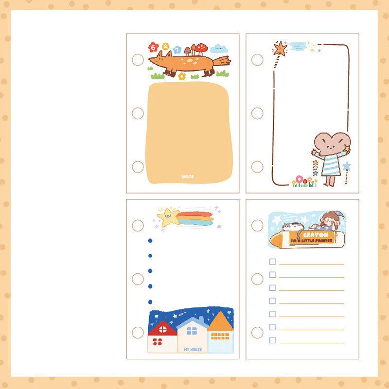 Girl Heart Hand Book mini loose-leaf diary with 60-page refills and 3-ring binder cover