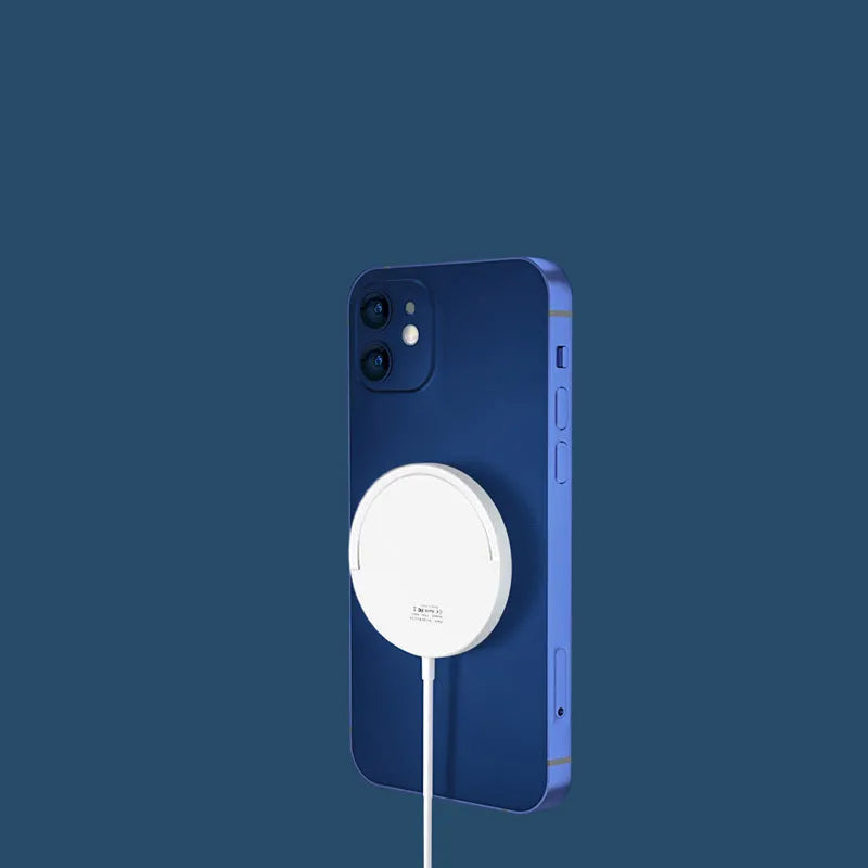 Black magnetic wireless phone charging bracket showing TYPE-C port and mounting base