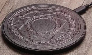 10W fast wireless charger 99mm diameter 6mm thin black circular charging base