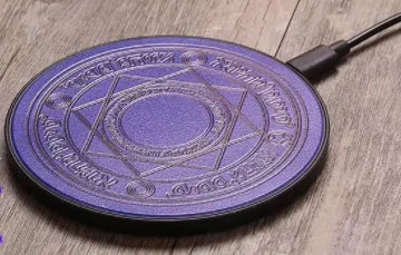 10W fast wireless charger 99mm diameter 6mm thin black circular charging base