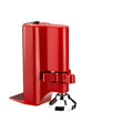 Red door stopper alarm by Jiadu, wolf guard style, with 80dB volume, on a door seam