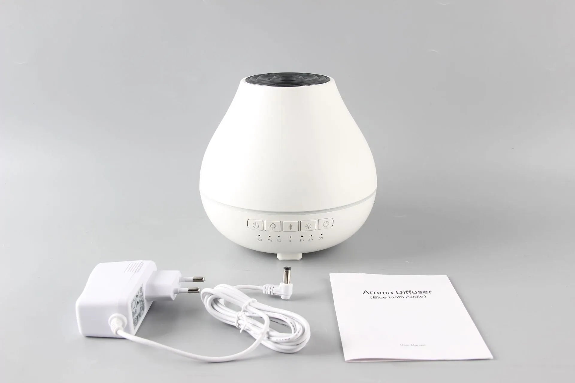 White round Bluetooth humidifier aromatherapy diffuser with night light function