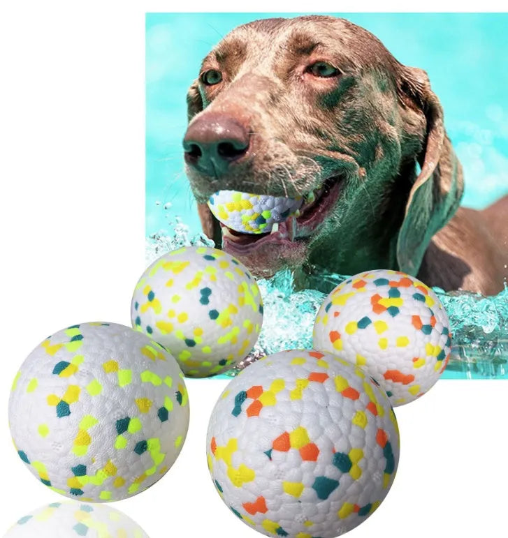 Orange-red E-TPU dog molar ball with non-slip bump surface, 3 inches, interactive training pet toy