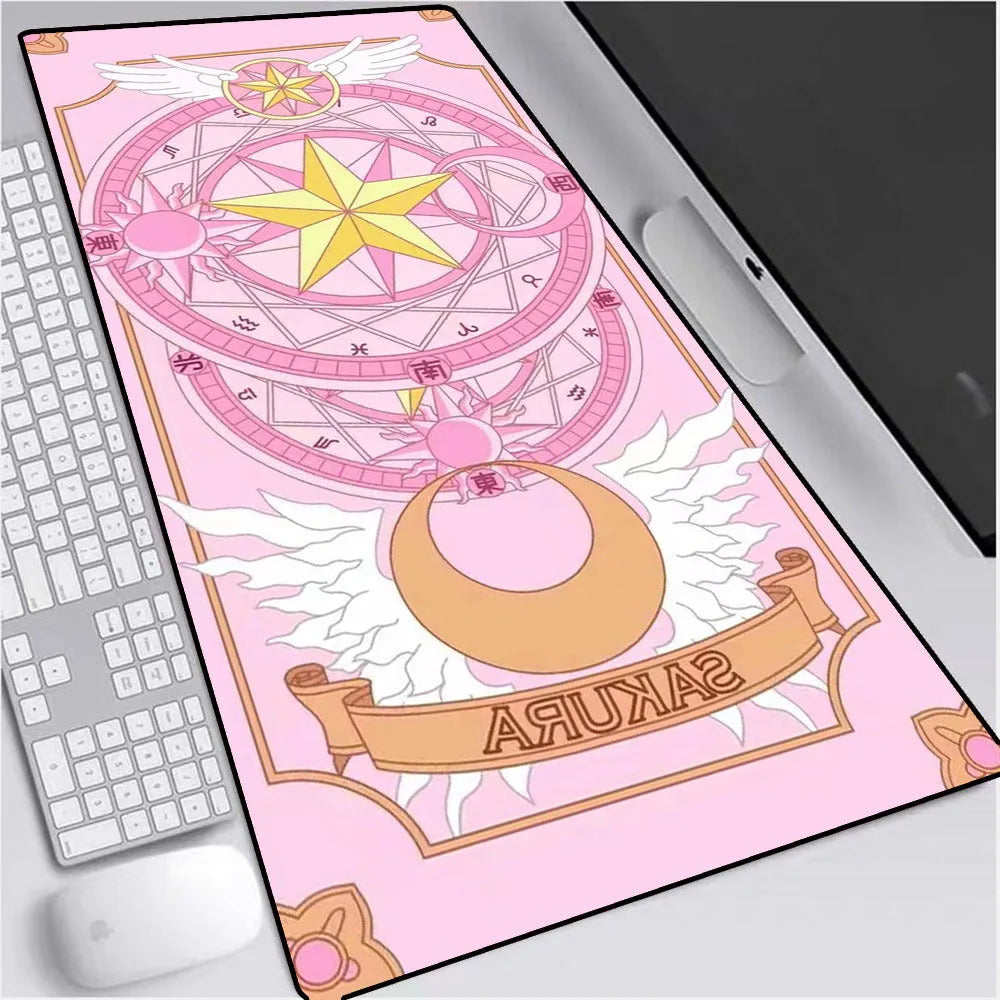 Sailor Moon non-slip desk mat made of natural rubber and fine cloth surface with heat transfer print