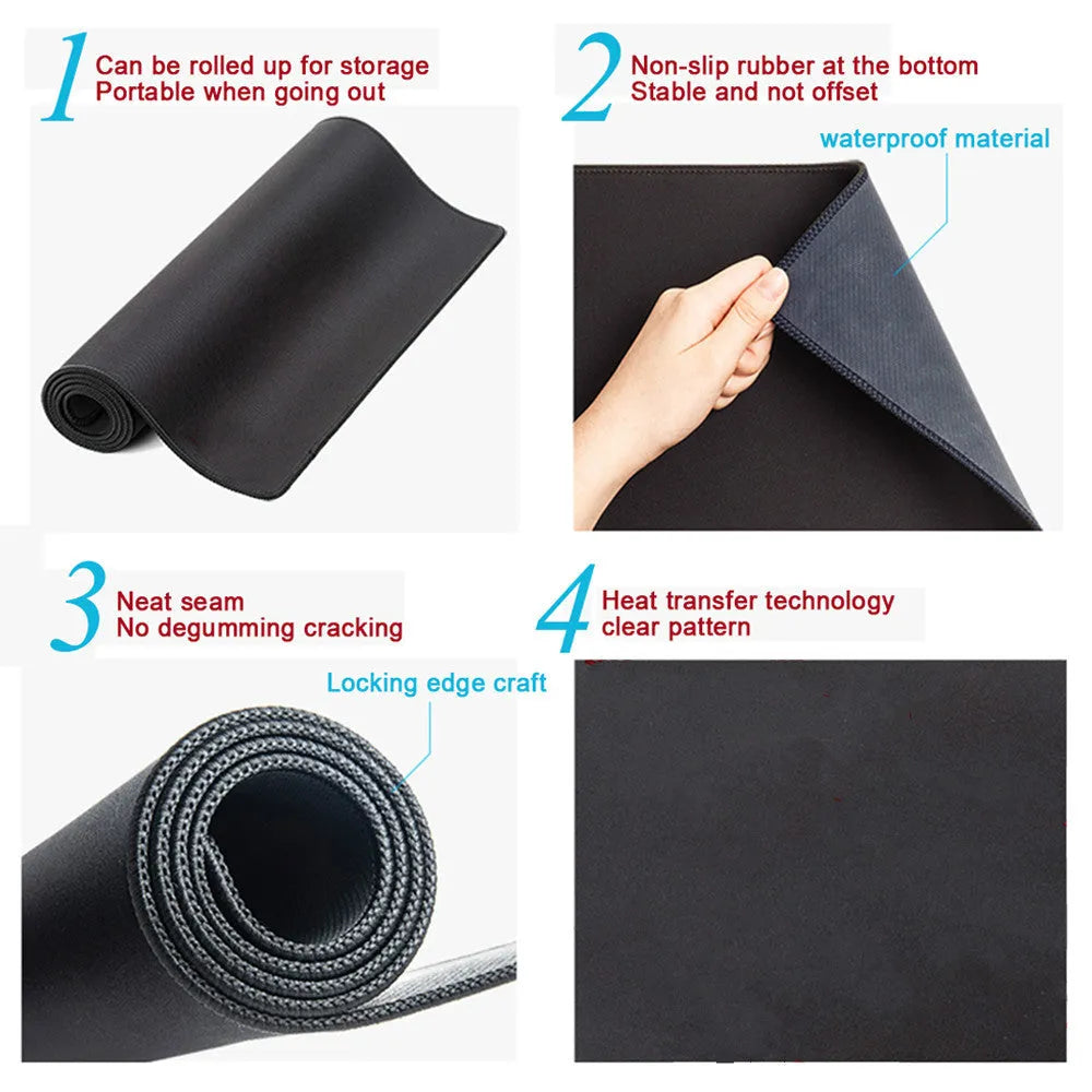 Sailor Moon non-slip desk mat made of natural rubber and fine cloth surface with heat transfer print
