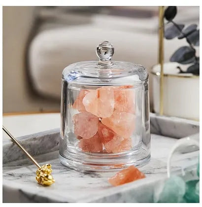 Fire-free crystal diffuser stone in amethyst colour with essential oil bottle for home sleep aid and car fragrance