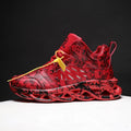 Men's black camouflage pattern high-top basketball shoes on a white background.