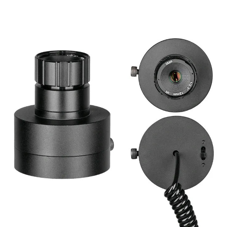 Black digital night vision goggles with 5 inch LCD display for 200 metre viewing distance