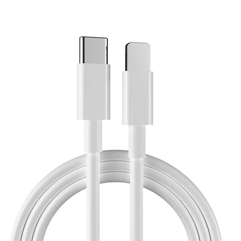 White 20W USB-C fast charger adapter compatible with iPhone 12 Pro Max and iPad