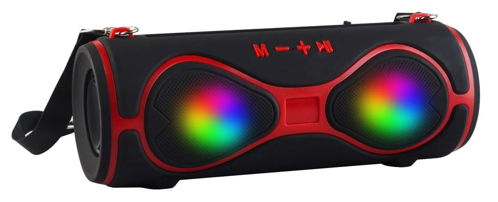 Multifunctional portable Bluetooth speaker with integrated mobile phone stand showing colour options