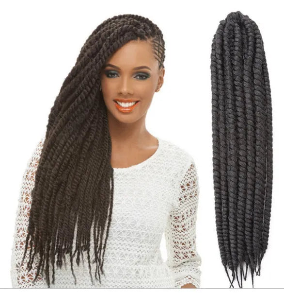 Ladies black dirty braid wig made from normal synthetic hair material