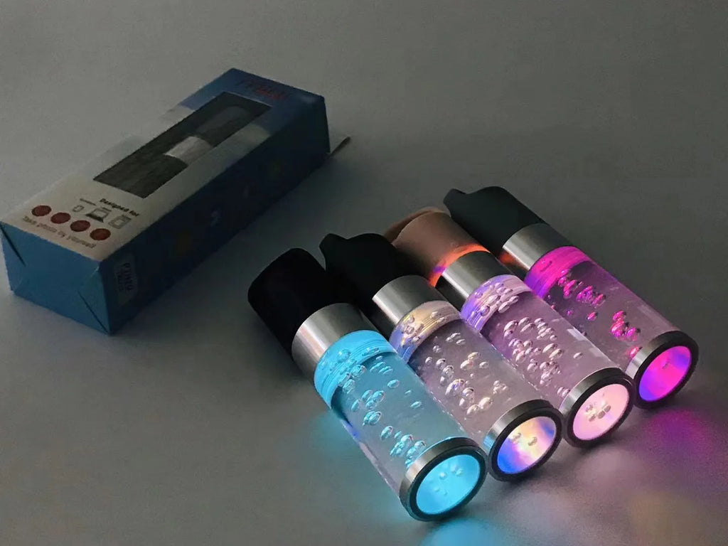 Portable Bluetooth speaker with colourful crystal LED lights in pink colour option