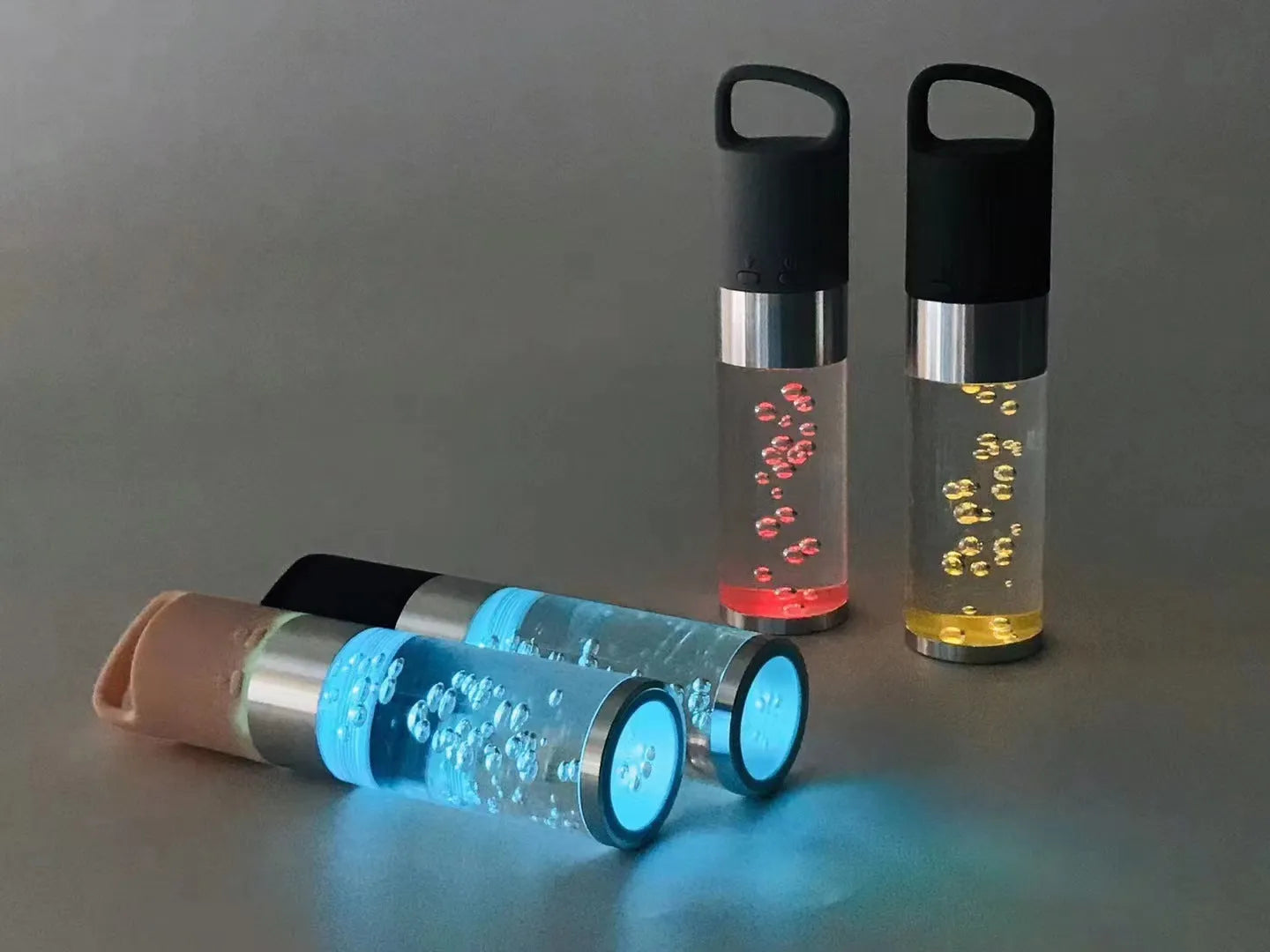 Portable Bluetooth speaker with colourful crystal LED lights in pink colour option