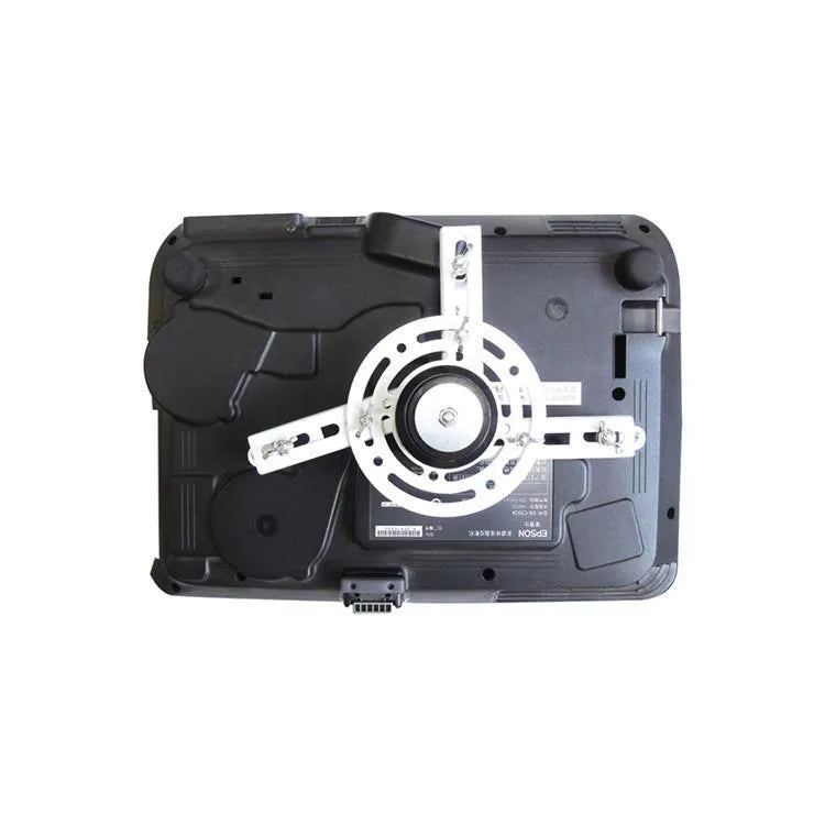 Electric ceiling lifting hanger for projectors with ultra-thin chassis and wireless remote control on a white background