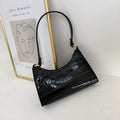 Women's small square PU leather underarm bag in leopard print and other colours