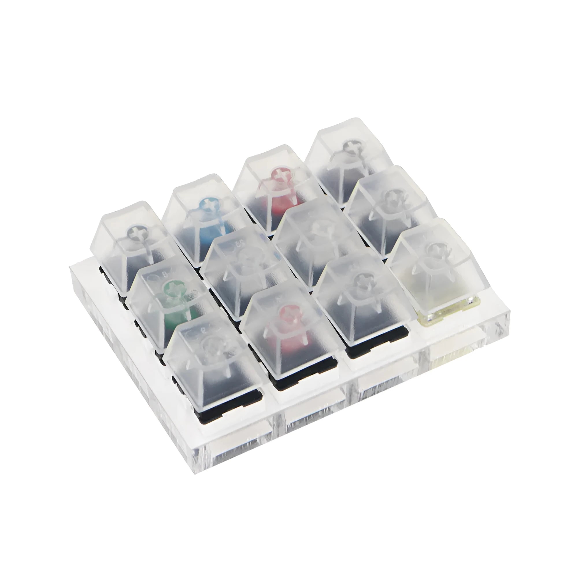 Cherry twelve-axis switch tester board with Cherry MX Black Green and Milk switches