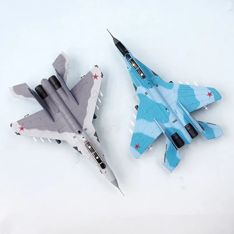 Russian Air Force Mig-35 fighter metal alloy finished model pendant in blue colour
