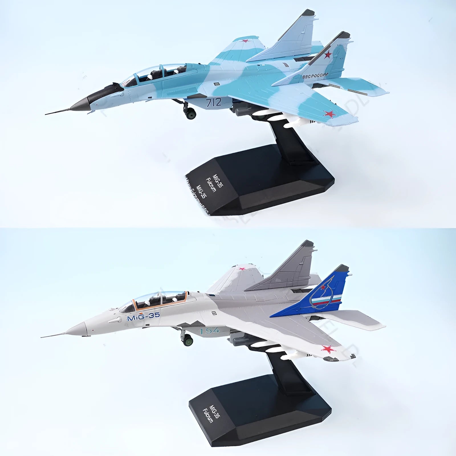 Russian Air Force Mig-35 fighter metal alloy finished model pendant in blue colour
