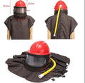 Oxygen-Supply Sandblasting Helmet with Thermostat, One-Piece Design, Dustproof and Sealed Sandblasting Helmet for Spraying and Anti-Odor Use, CE Standard, 350x320x280mm, Adjustable Temperature, Vent Holes, Net Bag Plus Sponge Hat Lining, HY02 Style