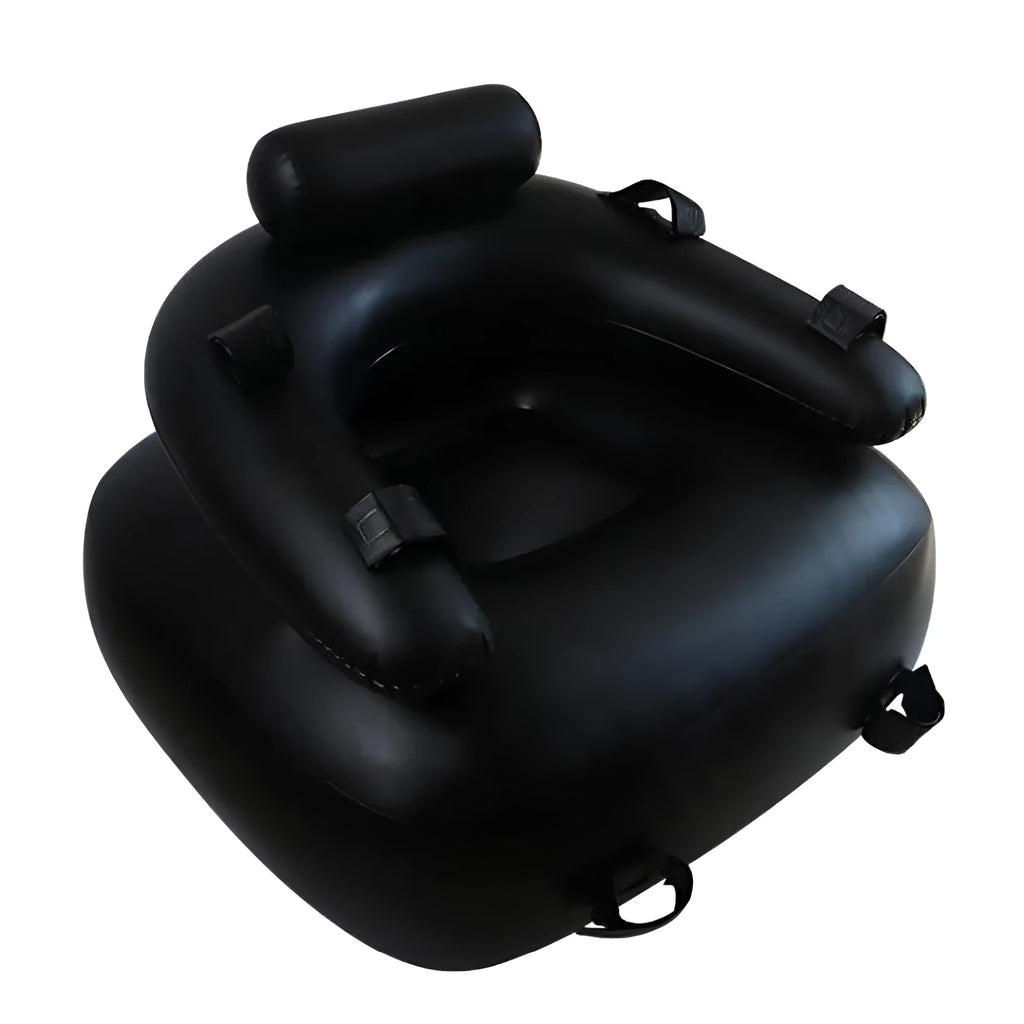 Adult products sofa in black made from PVC and soft rubber with a net weight of 1.2kg